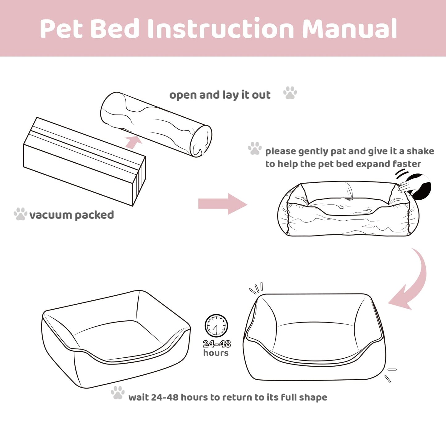 Pethouss Weiches Haustierbett – Atmungsaktives Schlafkissen für Katzen & Welpen (Beige)