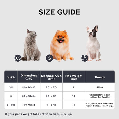 Pethouss Rundes Katzenbett Ø 50 cm – Waschbares Flauschbett für Katzen & kleine Hunde (Kamel)